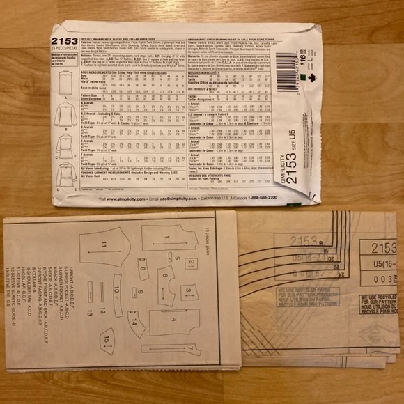 Simplicity tops, jacket, skirt patterns - Picture 4 of 4